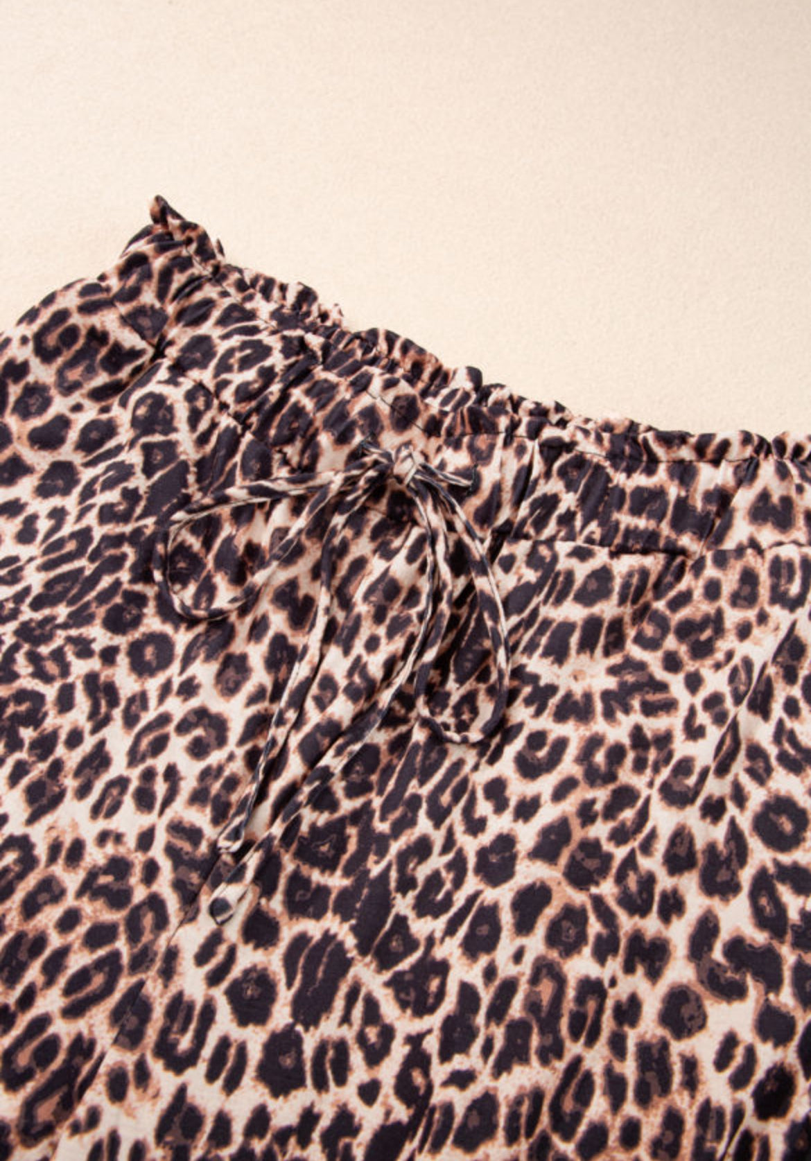 Leopardo rašto vasarinės kelnės
